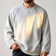 thumbnail image 5 of XRoczxe Men's Crewneck Sweatshirt with Raglan Sleeves, Soft Cotton Blend Pullover Top for Casual Daily Wear, Lightweight Long Sleeve Shirt in Solid Colors for Fall and Winter Layering, 5 of 5