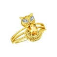 thumbnail image 3 of RYLOS Rings for Women 14K Gold Plated Silver CAT Ring 7X5MM Oval Gemstone &  Sparkling Diamonds November Citrine Jewelry Size 9, 3 of 7