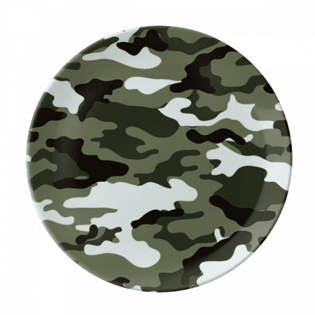 

Camouflage Line Art Grain Illustration Pattern Plate Decorative Porcelain Salver Tableware Dinner Dish