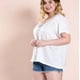 thumbnail image 4 of Camiseta de manga corta con lentejuelas para mujer, camisetas con cuello en V, blusas sueltas con destellos brillantes, 4 of 8