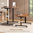 thumbnail image 3 of 31.5" Foldable Electric Standing Desk for Small Space, 180° Tiltable Mobile Rising Computer Desk, Height Adjustable Drawing Desk, Study Writing Table, 3 of 7