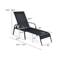 thumbnail image 4 of Patio Chaise Lounge Chair Folding Adjustable Outdoor Recliner - 350lbs Capacity, 4 of 9