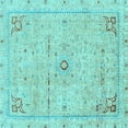 thumbnail image 1 of Ahgly Company Indoor Square Abstract Light Blue Modern Area Rugs, 8' Square, 1 of 4