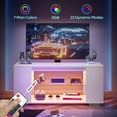 thumbnail image 4 of Pinmoco 47'' TV Stand for TVs up to 55", Gaming Entertainment Center with LED Lights, White, 4 of 11
