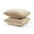 thumbnail image 2 of Cheer Collection Set of 2 Hollow Fiber Filled Couch Pillows, 26" x 26" - Taupe, 2 of 4