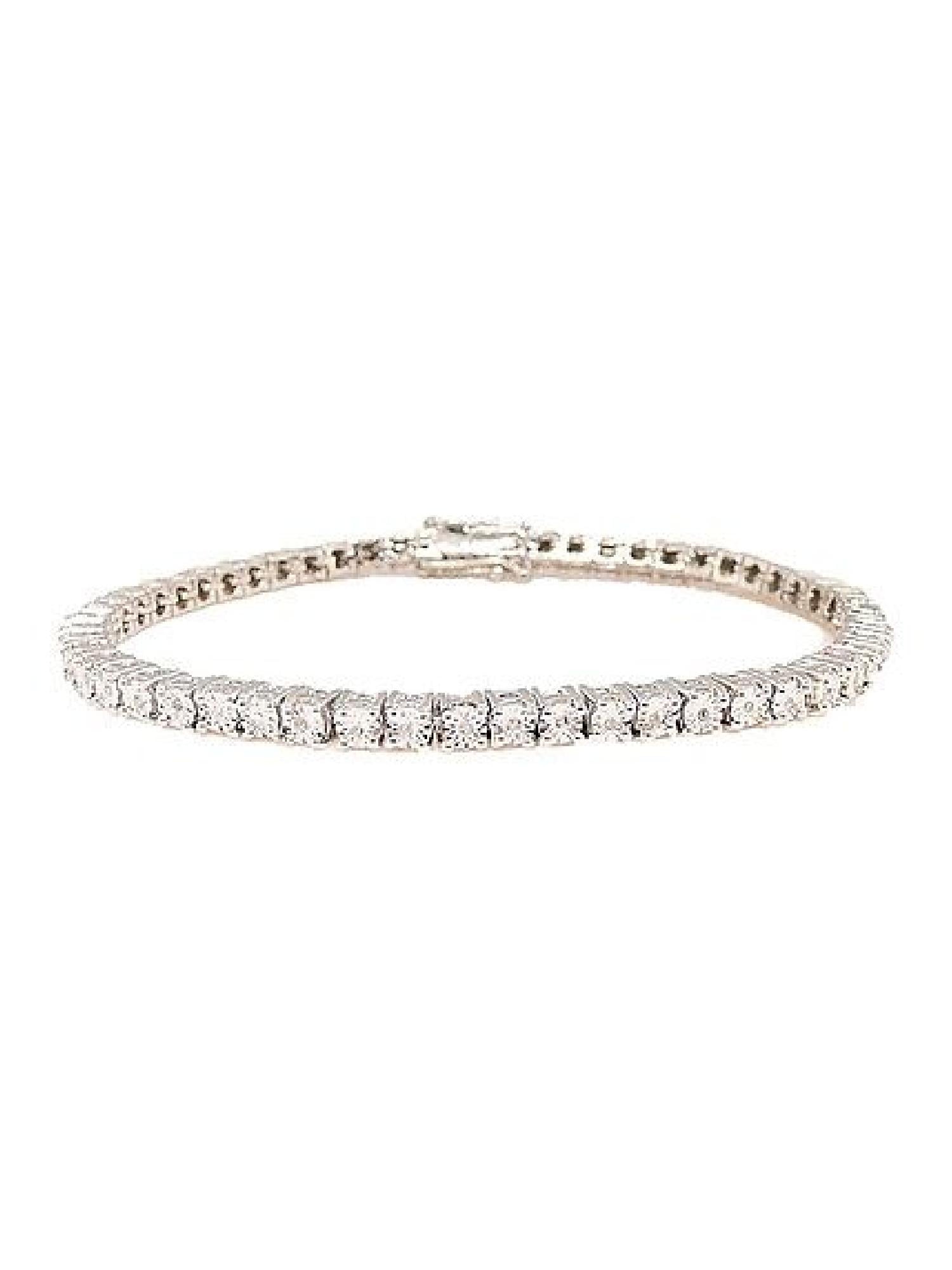 1 Row Diamond White Gold Finish Tennis Bracelet 7 Inch - Walmart.com