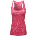 thumbnail image 1 of FashionOutfit Women's Basic Solid Burn Out Racerback Tank Tops, 1 of 3