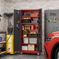 thumbnail image 3 of SUPEER Metal Storage Cabinet with 5 Shelves, Steel Garage Cabinet with Doors and Wheels, Office Cabinet for School, Office, Garage and Utility Room,Assemble Required, 3 of 9