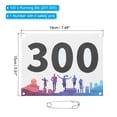 thumbnail image 2 of Uxcell Tearproof Running Bib Numbers 7x6 Inch, 201-300 Waterproof Race Competitor Numbers with Safety Pin , Multicolor, 2 of 7