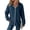 13#Navy, variant on Womens Waffle Knit Full Zip Hoodie Oversized Long Sleeve Casual Fall Hooded Sweatshirt Jacket Tops with Pockets Purple XL