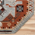 thumbnail image 5 of 4â€™ Round Terracotta Tribal Area Rug, 5 of 7
