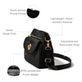 thumbnail image 4 of Bandolera Baggallini Calais para mujer, color negro/dorado, RFID, 4 of 8