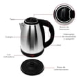 thumbnail image 3 of Tetera Cafetera Eléctrica 2 Litros Inoxidable, 3 of 3