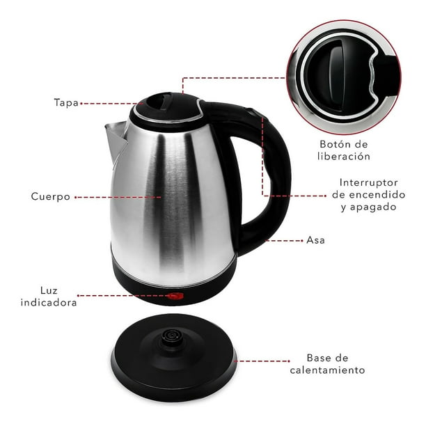 Tetera Cafetera Eléctrica Litros Inoxidable Bodega Aurrera en