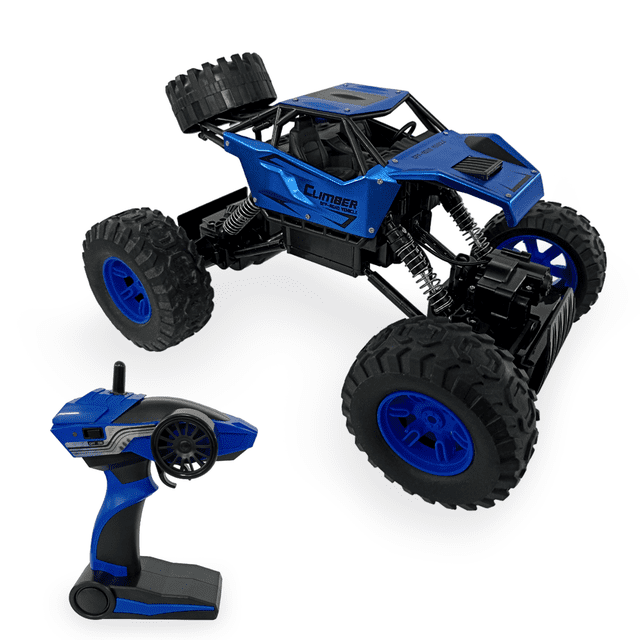 Carro Off Road Rm Regalomex de Metal A Control Remoto 2.4 GHz Azul Grande