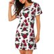 thumbnail image 2 of Fotbe Rose Flowers Bata de Dormir para Mujer con Estampado, Camisón de Algodón de Manga Corta, Ropa de Dormir Casual, 2 of 6