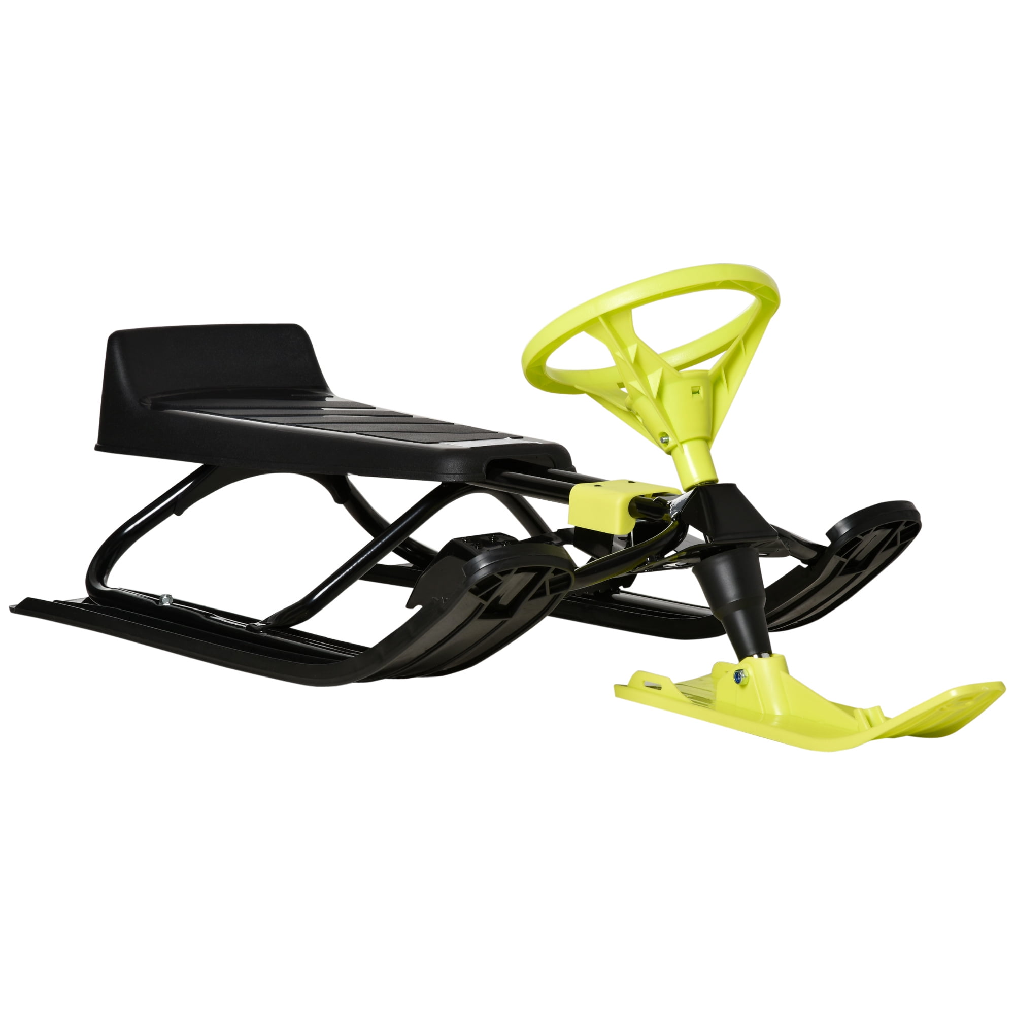 Outsunny Kids Snow Sled, Ski Sled Slider Board, Racer Snowmobile, with