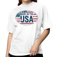 thumbnail image 2 of Smartprints Made in USA Vintage Flag Women's T-shirt, White, XL, 2 of 3