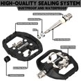 thumbnail image 3 of BUCKLOS Mountain Bike Pedals Clip in and Flat Platform Dual Sided, Lightweight Nylon Clipless Pedals Compatible with SPD Bicycle Cleats Cycling Shoes- Fit Gravel MTB Indoor Road Bike（PD-M650）, 3 of 7