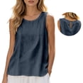 thumbnail image 2 of WAYUTE Womens Tank Tops Crewneck Sleeveless Solid Color Breathable Basic Shirts Loose Fit Camisole Top Trendy Beach Casual Outdoor, 2 of 7
