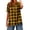 A Yellow, variant on Summer Tops for Women Plus Size Retro Plaid Short Sleeve V Neck Buttons Shirts Casual Womens Blouses S-5XL