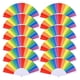 thumbnail image 1 of Paquete de 10 Abanicos Plegables de ArcoíRis, Abanicos de Mano del Orgullo Gay Pride LGBT Fans para Fiestas Festival Eventos Suministros de Baile, 1 of 5