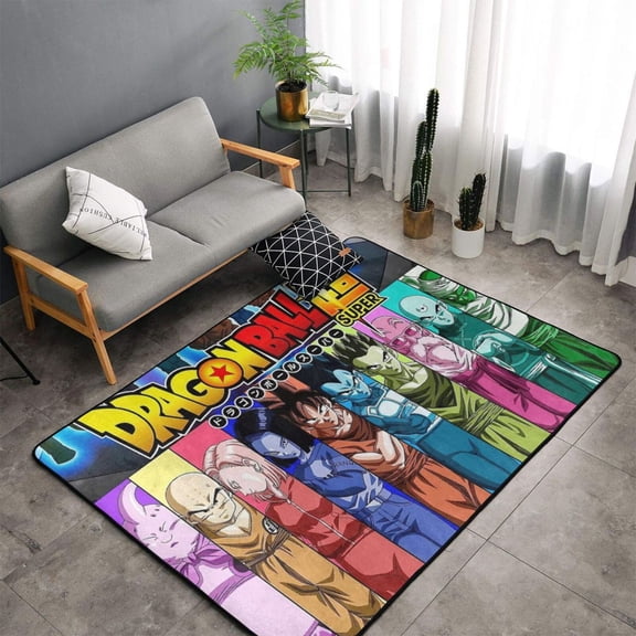 5′x 3′Area Rug Dragon Ball Rugs Non-Slip Soft Carpet Soft Floor Mats for Home Decor Living Room Bedroom Mat 60"X39"