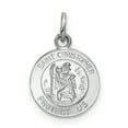thumbnail image 3 of Primal Silver Sterling Silver Saint Christopher Medal with 18-inch Forzantina Cable Chain, 3 of 6