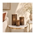 thumbnail image 3 of DecMode 3 Holder Bronze Metal Tree Branch Cutout Candle Lantern with Gold Interior, Set of 3, 3 of 14