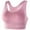 Pink, variant on Kddylitq High Impact Sports Bra for Women - Criss-Cross Back Molded Cups Hook and Eye Closure - High Support Running Bra Gray S