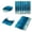 01-Blue, variant on SHENGXINY 4PCS Shower Curtain Set with hooks, Waterproof Printed, Bathroom Partition - All-Match Home Bathroom Decor Blue 71x71in