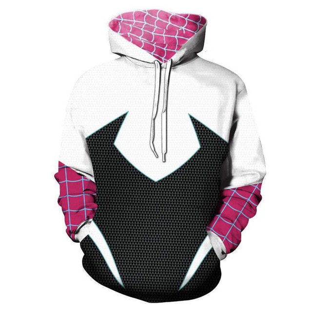 Printemps et Automne Impression Numérique 3D Cosplay Animation Cardigan à Fermeture Éclair Chandail à Capuchon Vêtements de Douleur