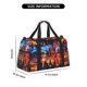 thumbnail image 3 of Fotbe Magical Stained Glass Castle Bolsa de Viaje con Estampado, Bolsa de Fin de Semana para Mujer con Compartimento para Zapatos, Bolsa de Gimnasio con Bolsillo Húmedo, 3 of 7