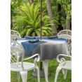 thumbnail image 3 of Outdoor Tablecloth with Umbrella Hole for Patio/Picnic/Party/Camping, Ombre Grey Blue Waterproof Table Cloth Round Cover Washable, Modern Abstract Art Gradient (Dia 60"), 3 of 9