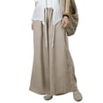 thumbnail image 4 of Julycc Womens Plus Size S-5XL Cotton Linen Elastic Waist Wide Leg Palazzo Casual Pants, 4 of 4