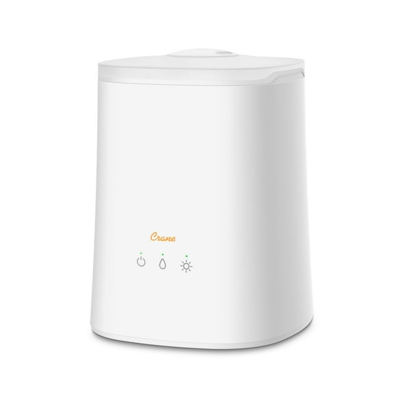 Crane Top Fill Ultrasonic Cool Mist Humidifier for Bedroom and Large Rooms, 1.2 Gallon Essential Oil Diffuser with Nightlight and