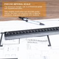 thumbnail image 7 of RUseeN 12” Engineer's Scale, Aluminum Laser Etched Triangle Drafting Tool for Civil Engineering Drafting, Engineering Drawings, Construction Drawings Blueprints Triangle Architect's Scale, Black, 7 of 7