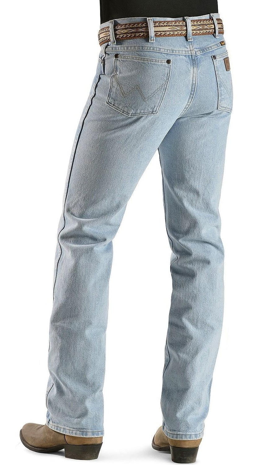 wrangler men's cowboy cut slim fit jean, bleach, 32x32 