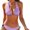 Color 4, variant on SKQIT Women's 2 Piece Gradient Color Swimwear High Cut Triangle Bikini Swimsuit Bathing Suit