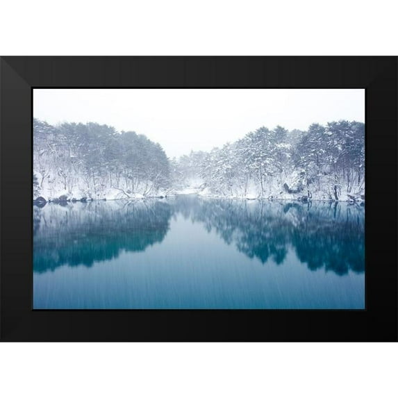 Makoto, Sasaki 18x13 Black Modern Framed Museum Art Print Titled - Goshiki-numa-Urabandai