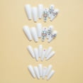thumbnail image 2 of Fofosbeauty 24 pcs Press-on Acrylic False Nails, Nails Tips Designs 2023,Coffin Diamond White, 2 of 9