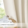 thumbnail image 5 of ZXNYH Thick Linen Curtains for Bedroom, Pinch Pleated Blackout Window Drapes Privacy Protect Sun Shades for Living Room Dining Baby Nursery, Linen, Wide 52 x Long 108 inch, 2 Panels, 5 of 7