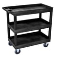 thumbnail image 1 of Carrito utilitario LUXOR EC111HD-B con 3 estantes, capacidad de 500 libras, 1 of 4