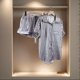 thumbnail image 3 of Women's Silk Pajamas Two-piece Set Cute Sexy Evening Wear Summer New Short-sleeved Pink Striped Satin Home Wear Shorts Set, 3 of 4