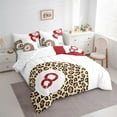 thumbnail image 3 of jejeloiu Leopard Peint Billiard 7-Piece Twin Bedding Sets,Ball Sport Game Bedding Comforter Set,Red Brown White Sheet Sets For Boys Teens,Super Cozy Room Decor Reversible, 3 of 8