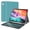 Dark green with backlit, variant on Backlit Detachable Keyboard Case for iPad Pro 12.9" 1/2 Gen, Pencil Slot Leather Folio