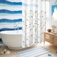 thumbnail image 5 of No Hook Shower Curtain, Sparrow Shower Curtains for Bathroom with See Through Top Window, Spring Birds on The Branches Vintage Country Waterproof & Washable Bath Curtain Small Stall 36"x78", 5 of 9