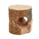 thumbnail image 2 of Tronco de árbol hueco para hámster, seguro, 3 agujeros, escalada, masticación, túnel de madera para escondite de hámster para oso dorado, 2 of 14