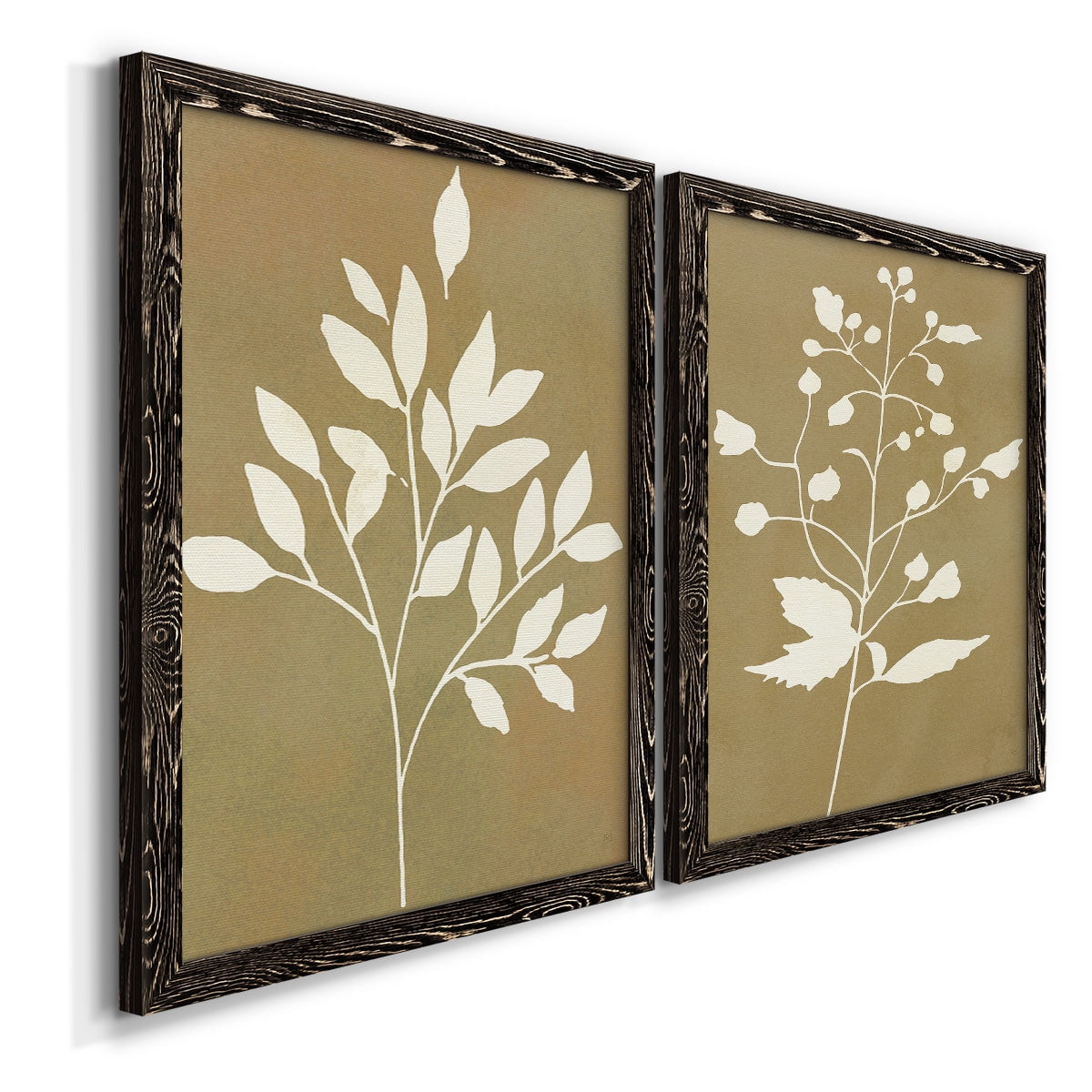 Honey Botanical I - Premium Framed Canvas 2 Piece Set - Ready to Hang