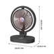 thumbnail image 5 of Wmhnj Ventilador de escritorio porttil recargable por USB con 3 velocidades, luz nocturna y batera 18650, mini ventilador silencioso de 28 x 20 x 12 cm para oficina en casa., 5 of 7